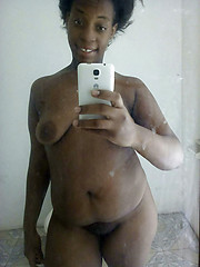 Ebony girl with no inhibitions about enjoying herself